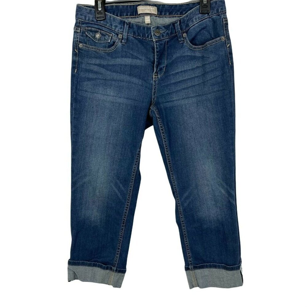 Banana Republic Women Stretch Cuffed Leg Capri Jeans Size 29/8